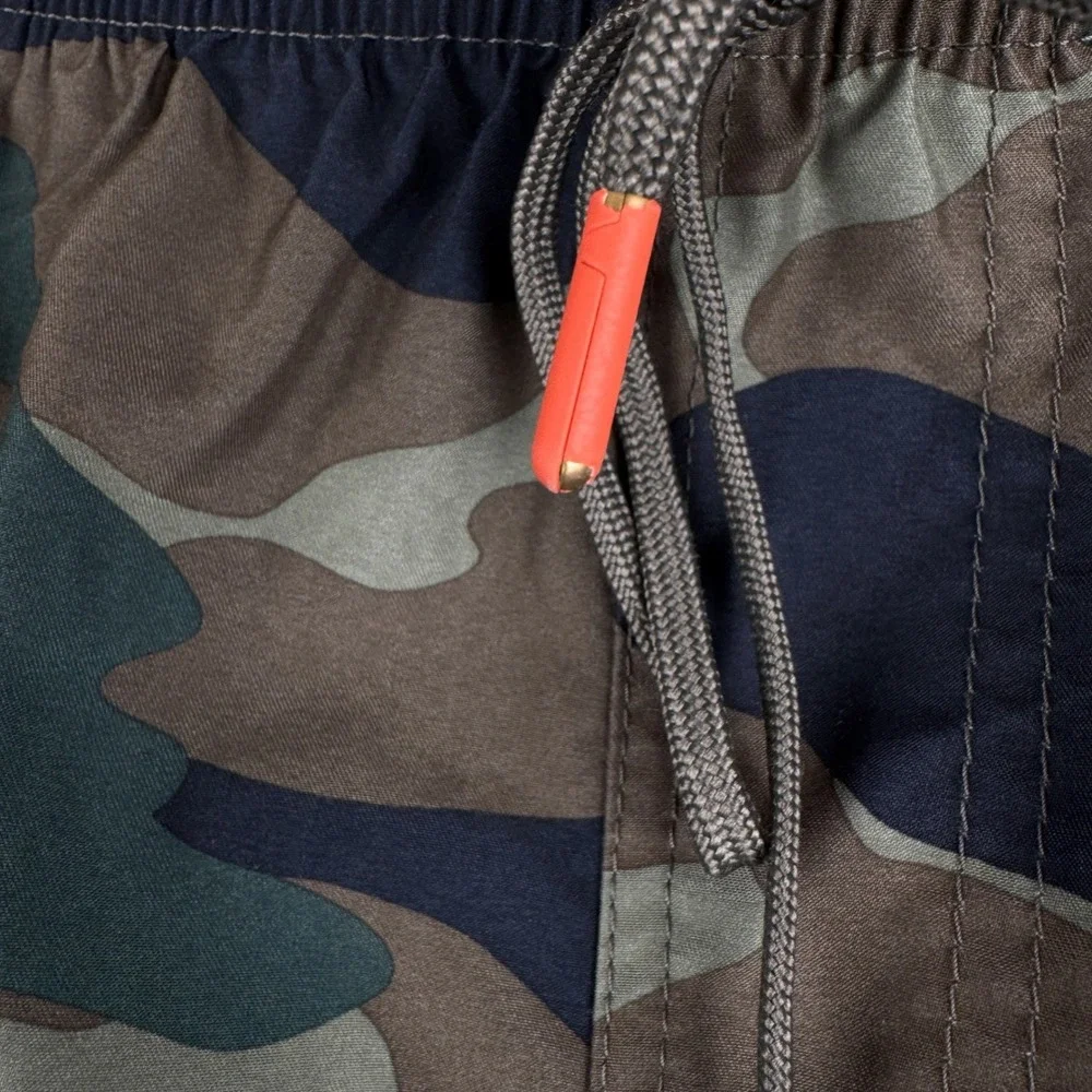 Sundek Mens Swim Trunks Size Large Camo Rainbow Stripe Swimming Board Shorts
